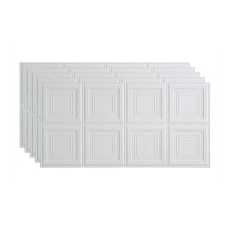 Acoustic Ceiling Products Fasade Portrait - 48-3/8" x 24-3/8" PVC Glue Up Tile in Matte White - PG7801